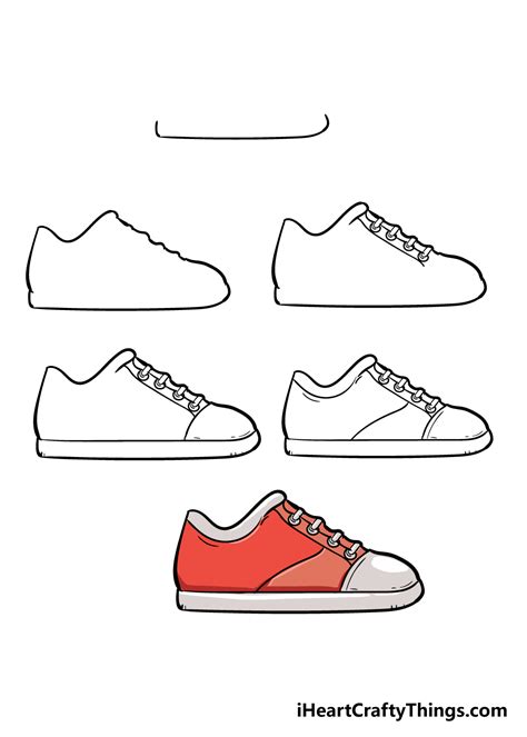 how to draw running shoes